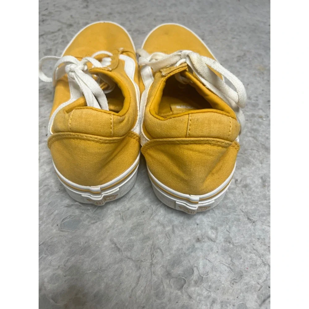 Vans Ward‎ Low Top Mustard Yellow Canvas Skate Shoes Womens 7.5 500714